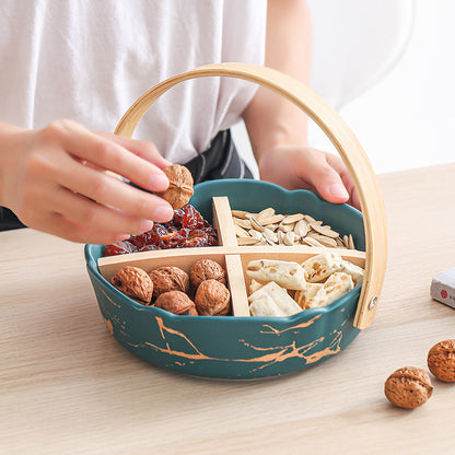 Four Section Basket Platter  - Green