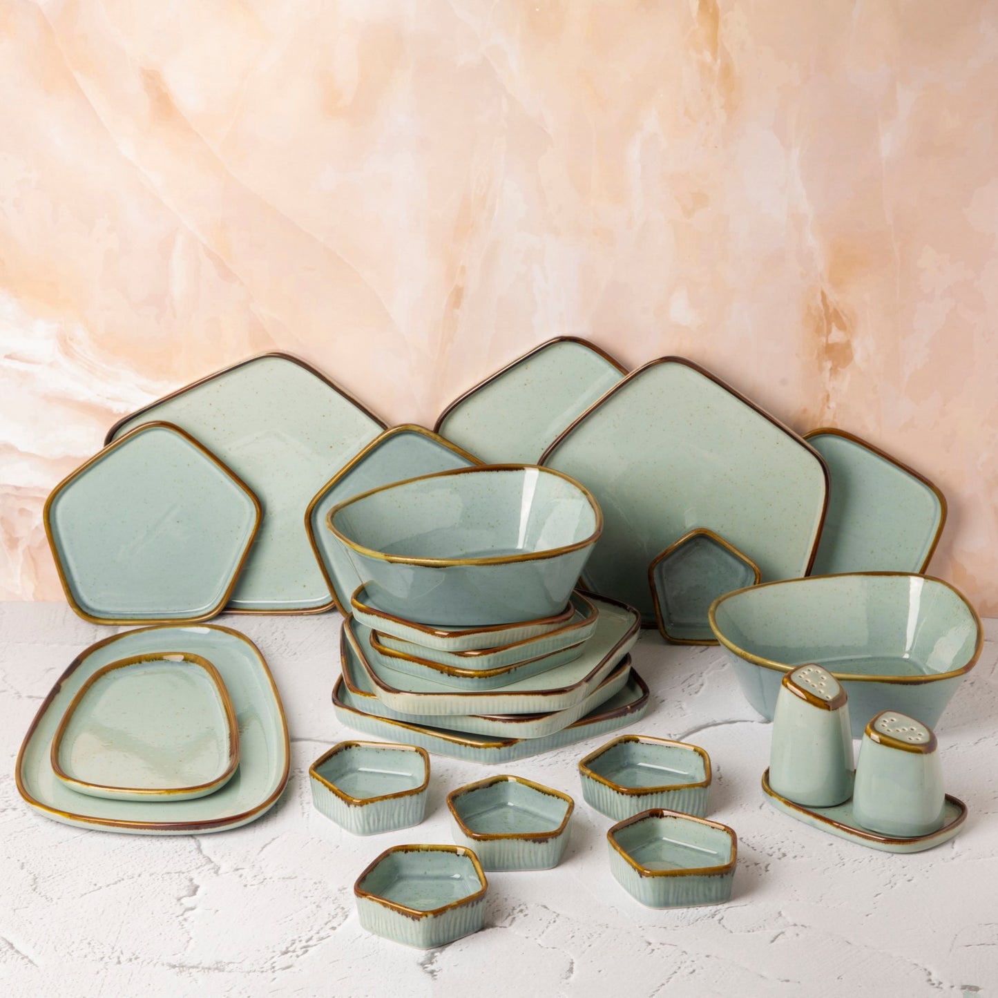 Vintage Blue - 23 Pcs Dinner Set for 6