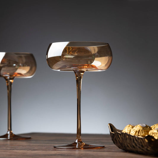 Golden Hour Crystal Cocktail Glass - Set of 2