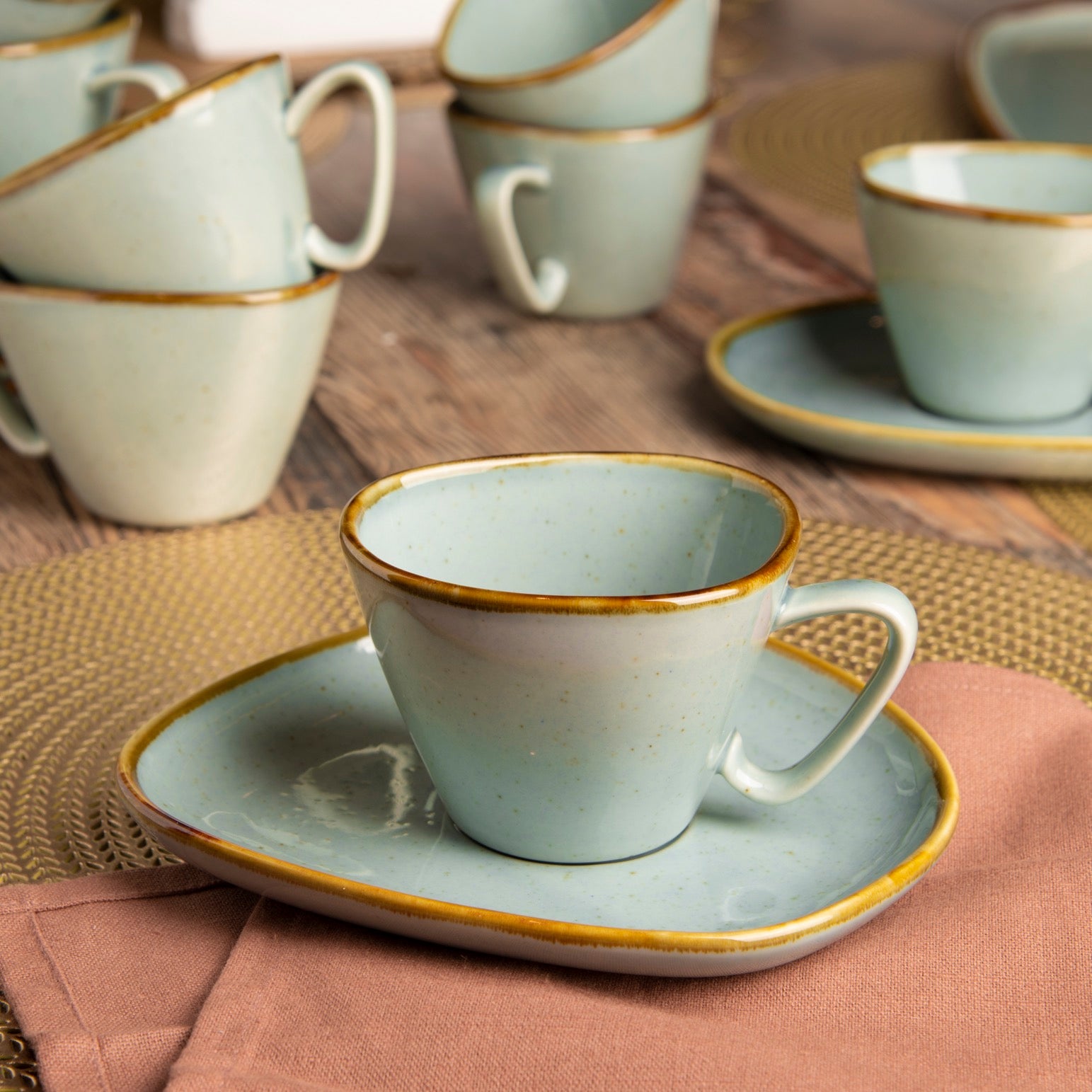 Vintage Blue - 35 Pcs High Tea Set for 8