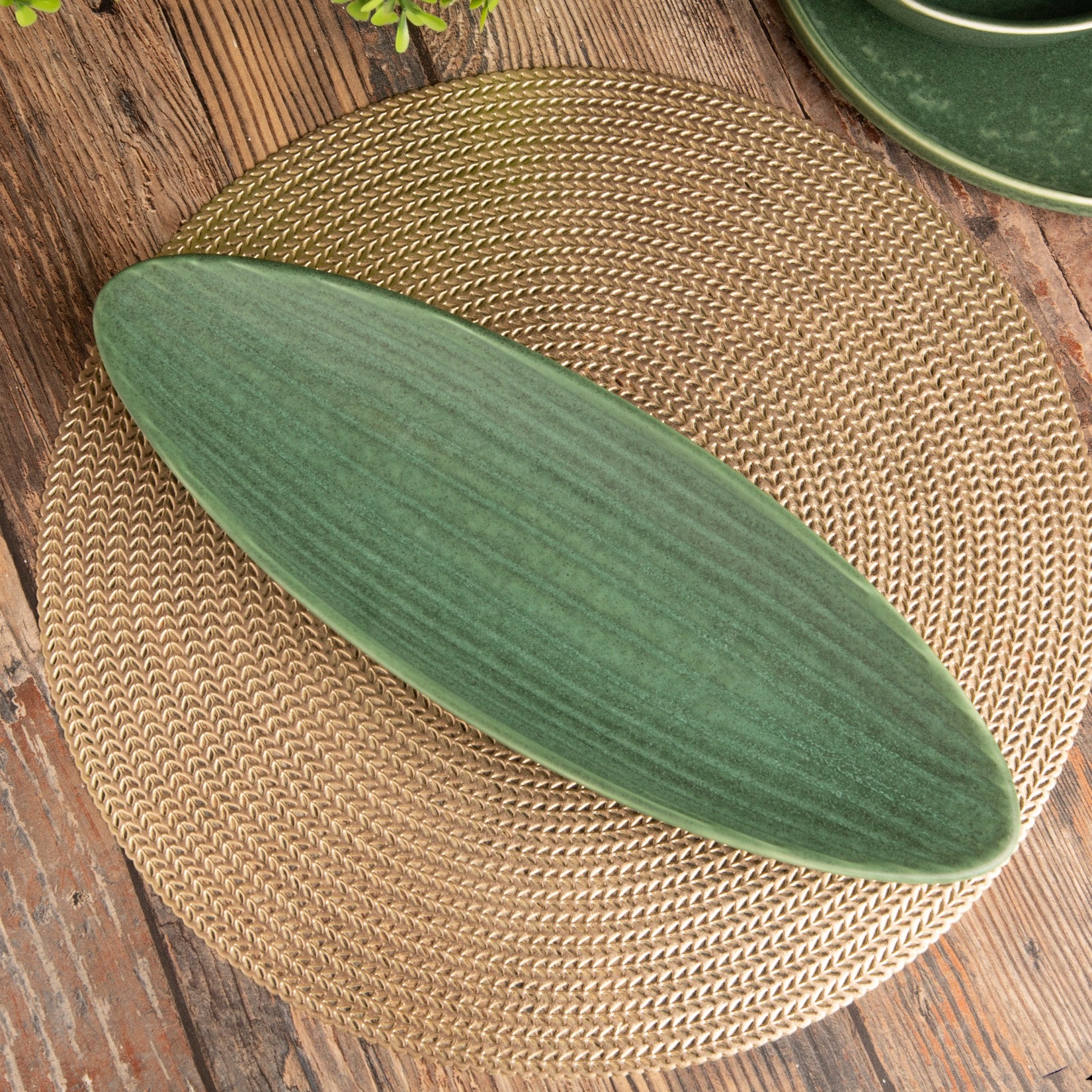 Leaf Oval Platter - 14.5 in