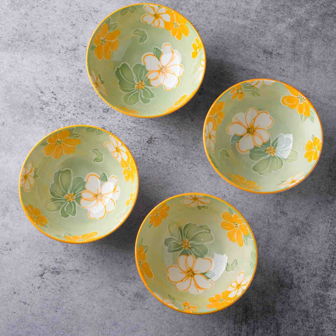 Peach Harmony Ceramic Bowl - Set of 4