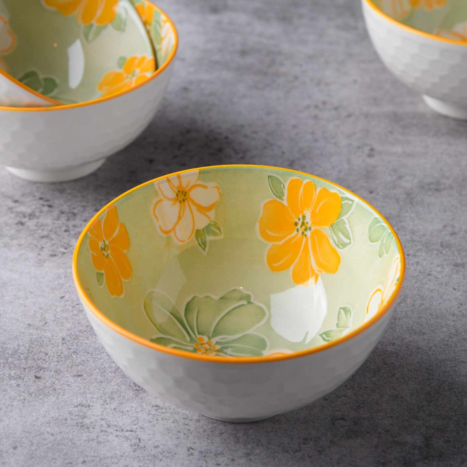 Peach Harmony Ceramic Bowl - Set of 4