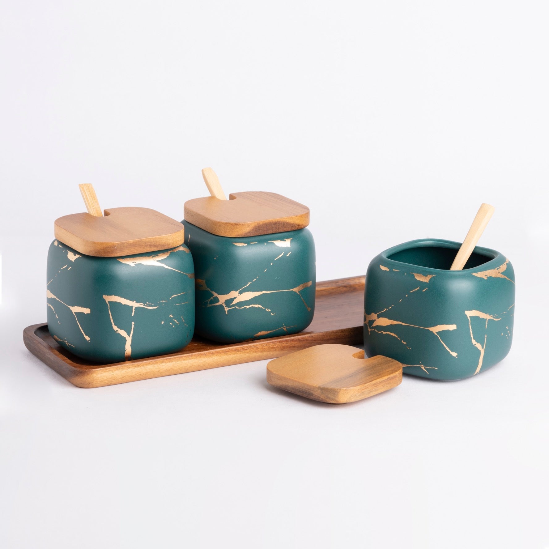 Three Jar Set -Green