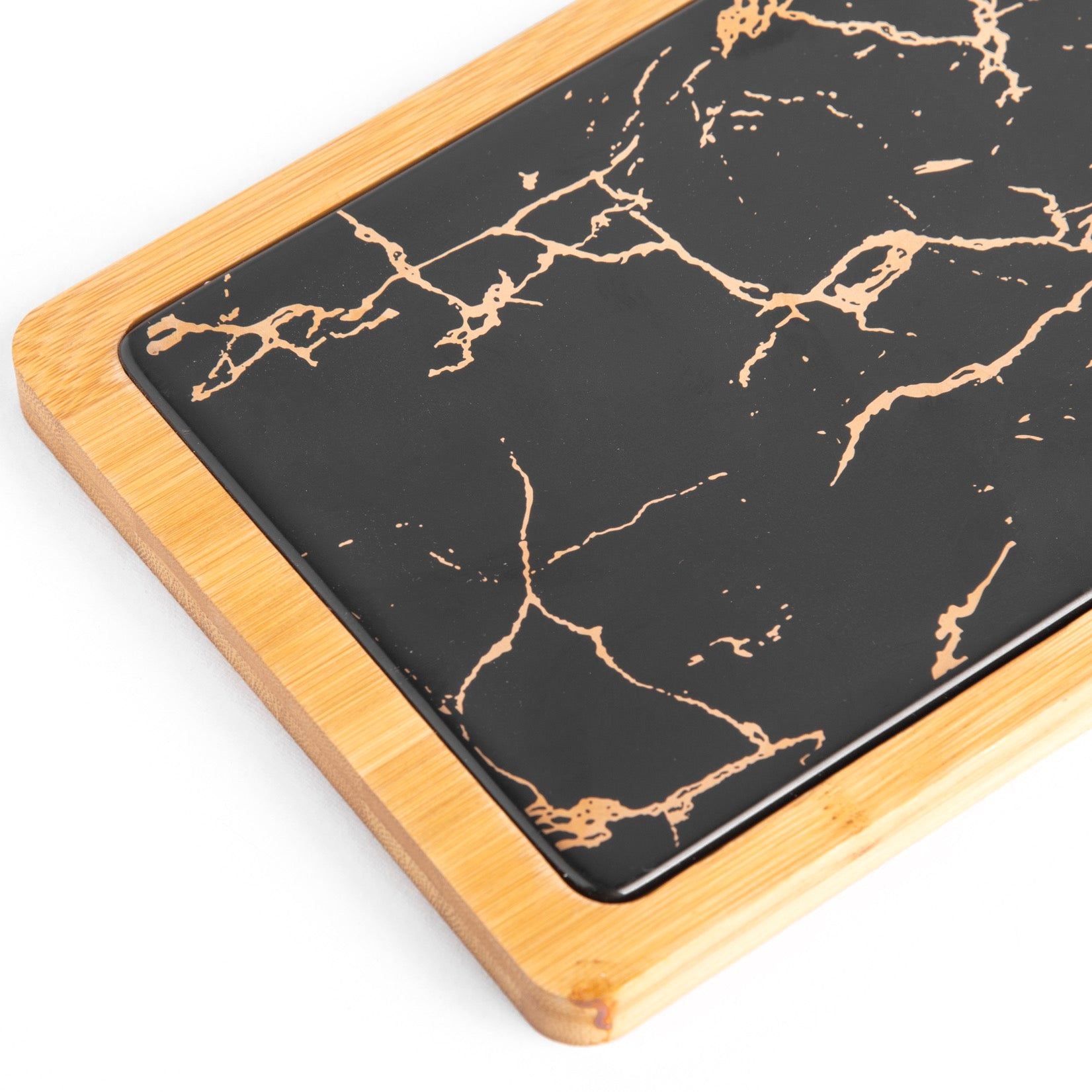 Rectangular Platter - Black  Gold