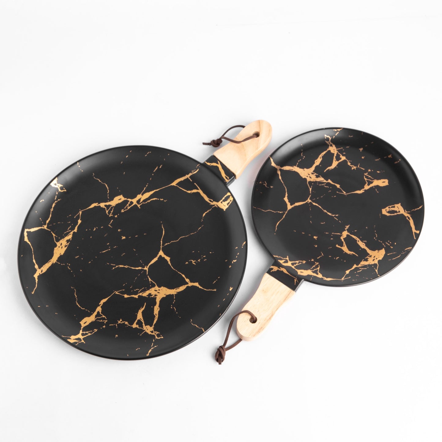 Round Platter- Black Gold