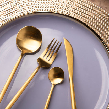 Golden Elegance Cutlery Set of 4