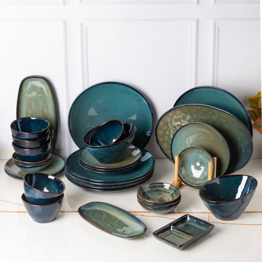 Copper Blue - 30 Pcs Dinner set for 6