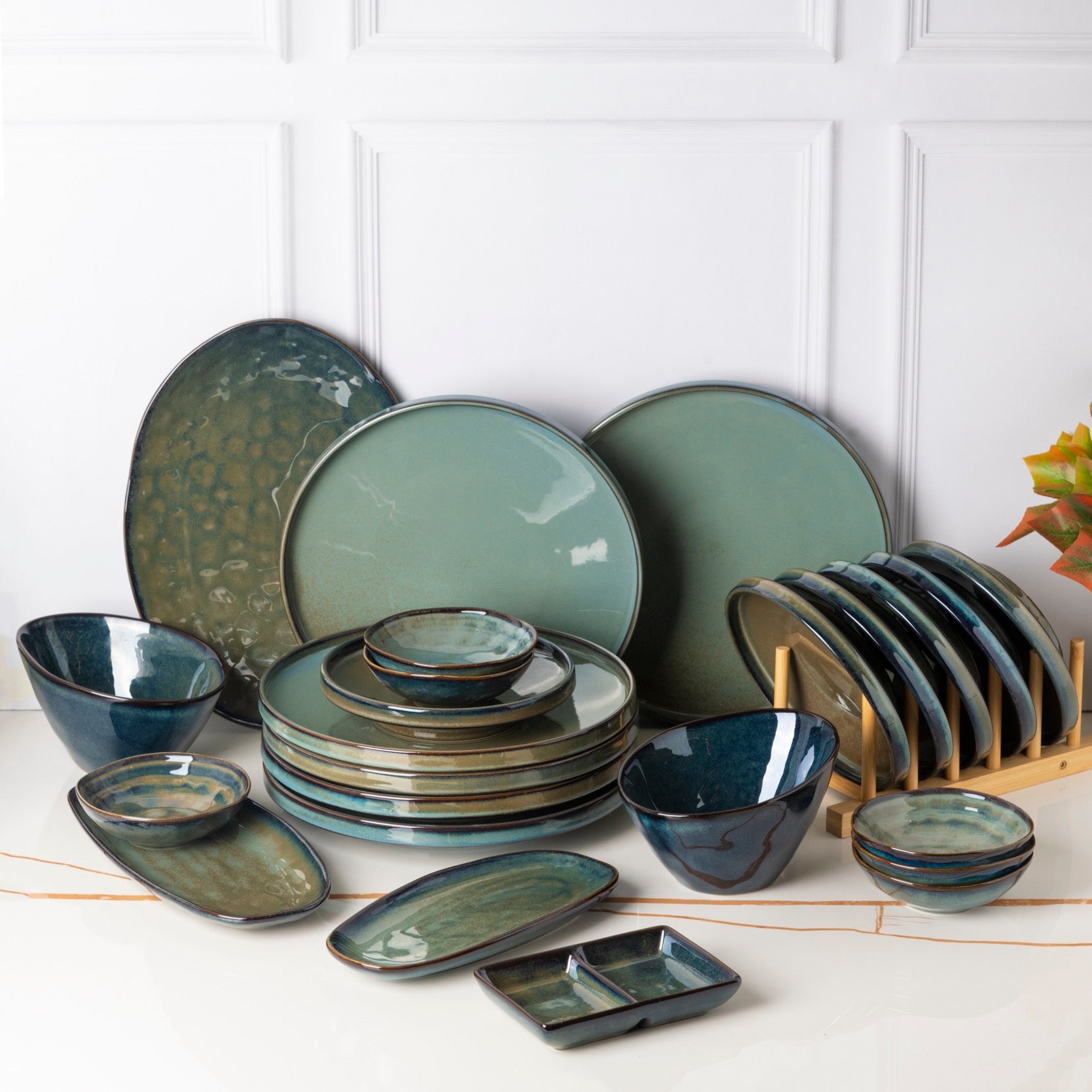 Copper Blue - 24 Pcs Dinner set for 6