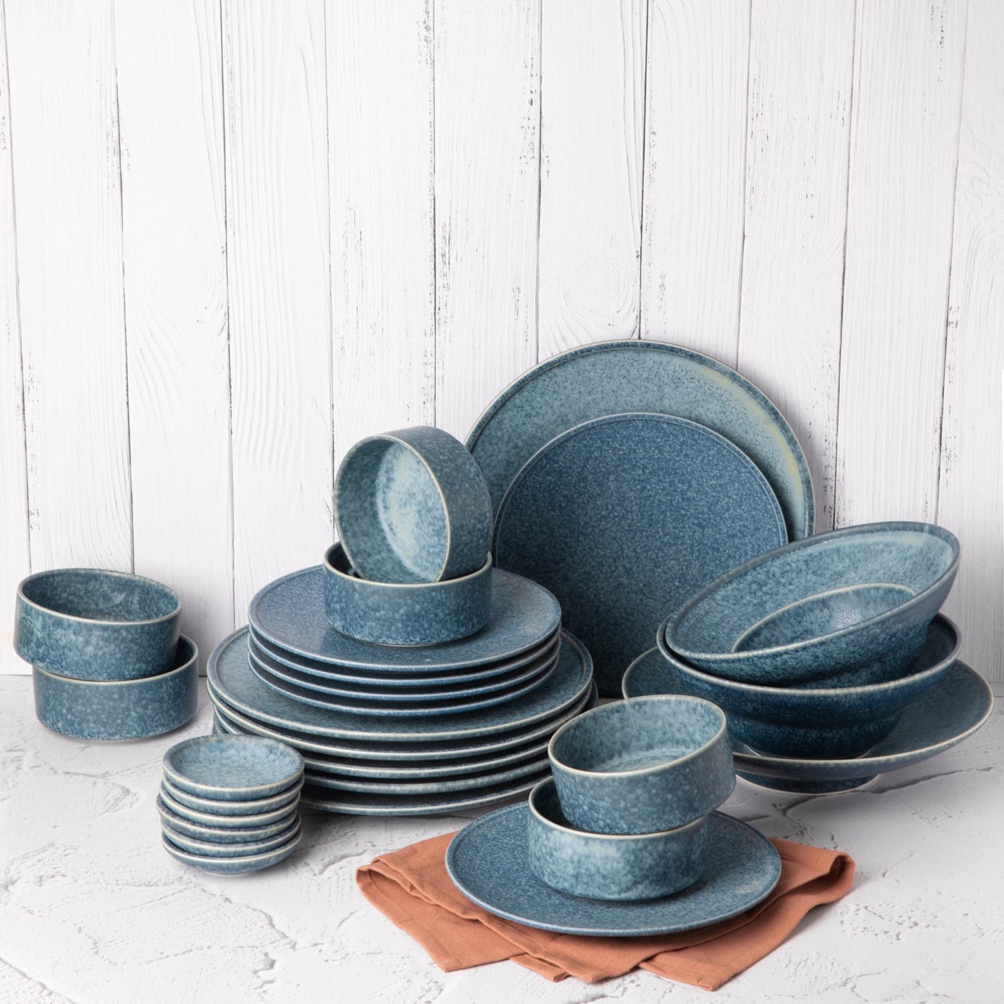 Ash Blue - 29 Pcs Dinner Set for 6