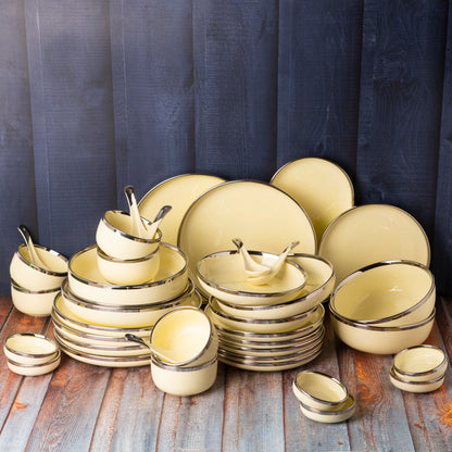 Yellow Mist - 39 Pcs Dinner Set for 6