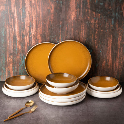 Yellow Sapphire - 14 Pcs Dinner Set For 6