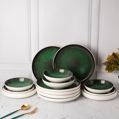 Green Sapphire - 14 Pcs Dinner Set for 6