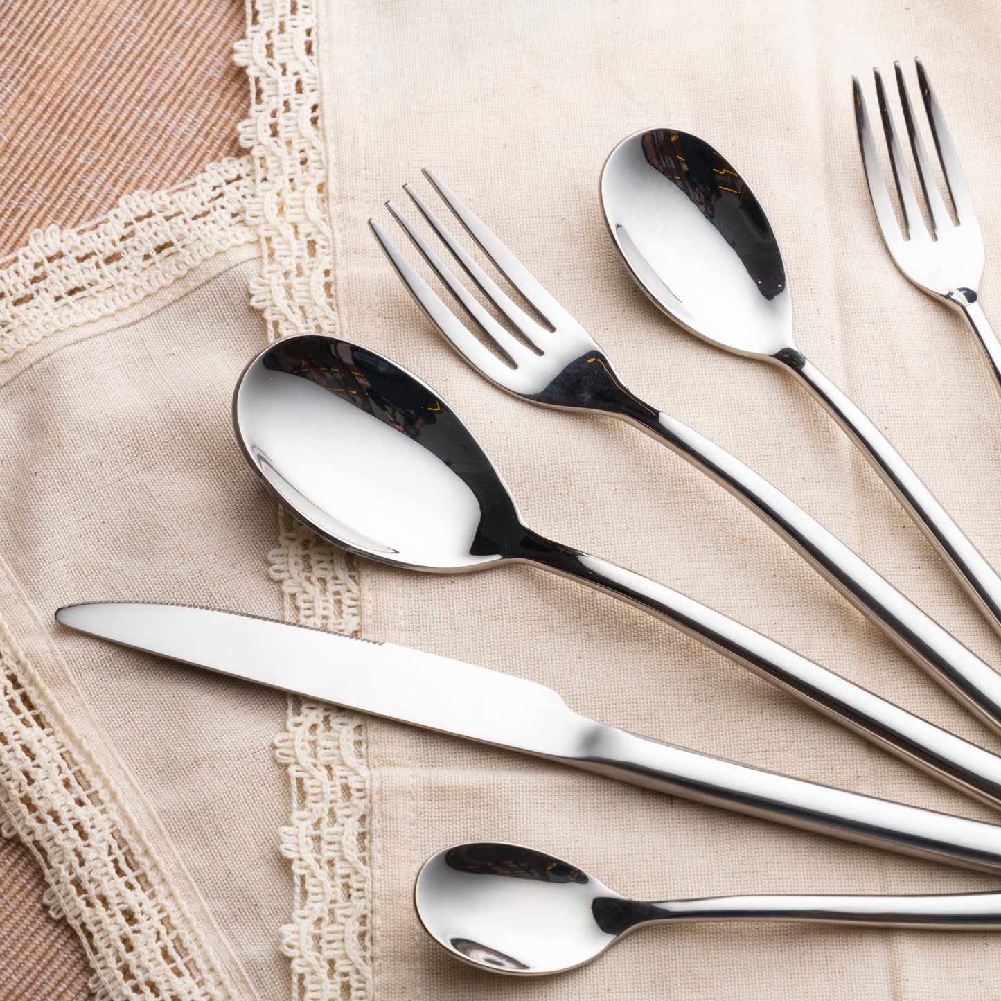 Evergreen Elegance Cutlery Set of 6