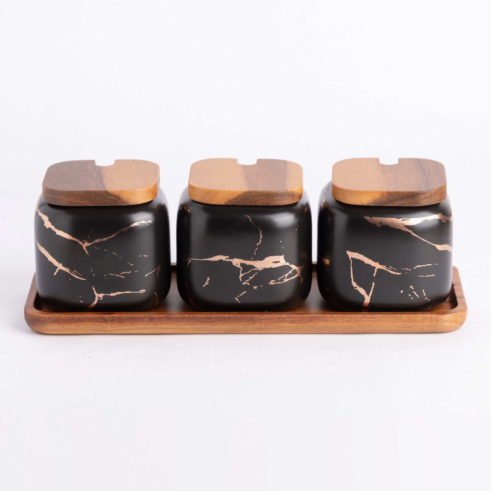 Three Jar Set -black