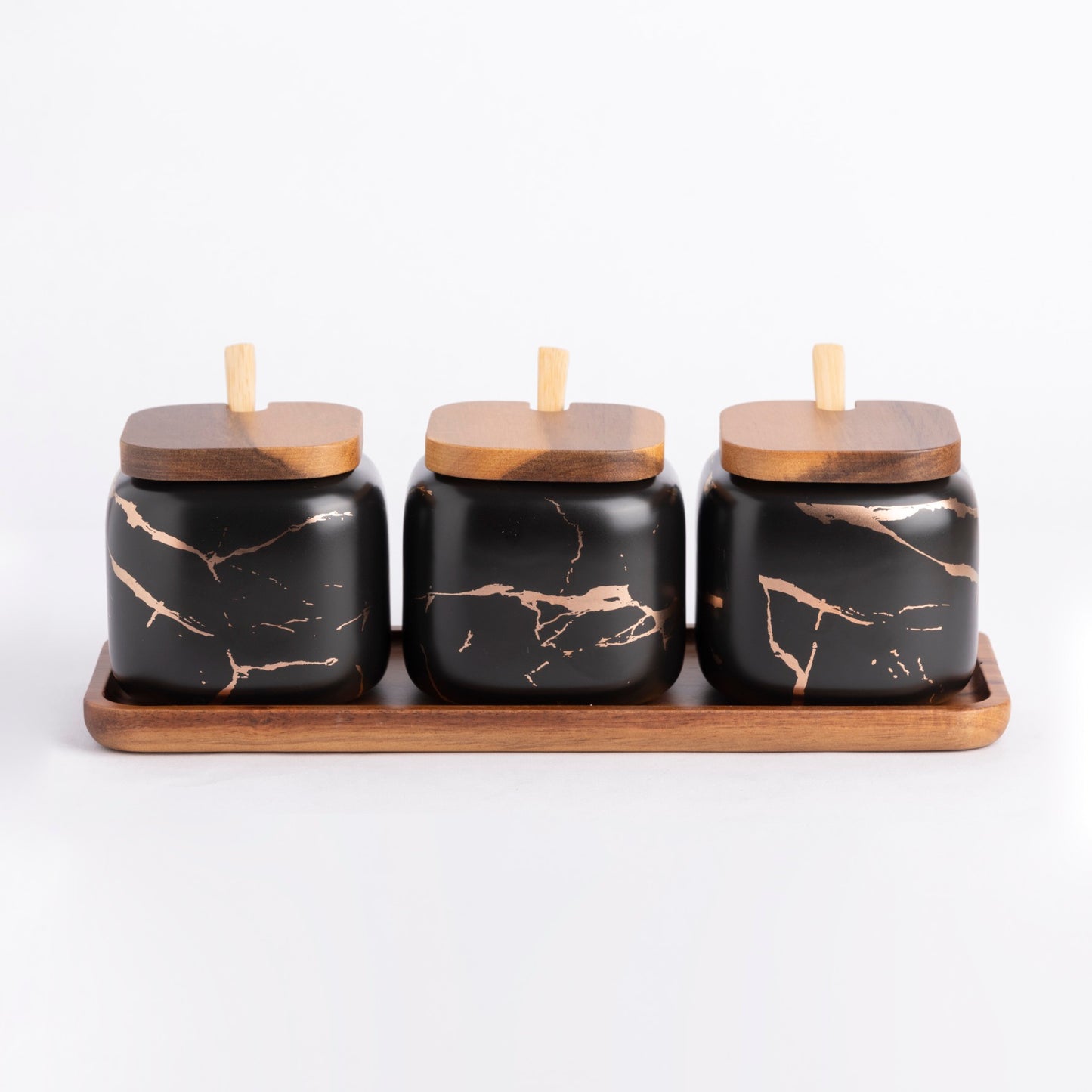 Three Jar Set -black