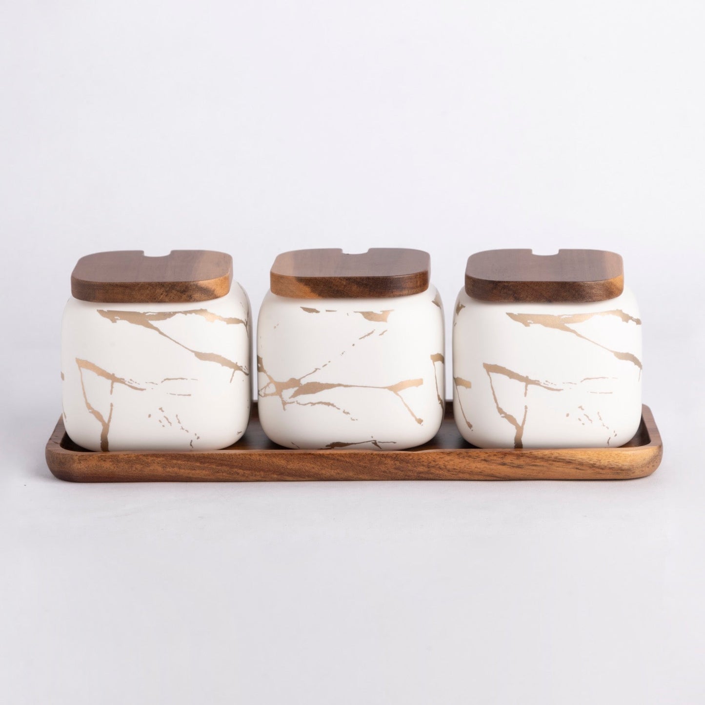 Three Jar Set- White