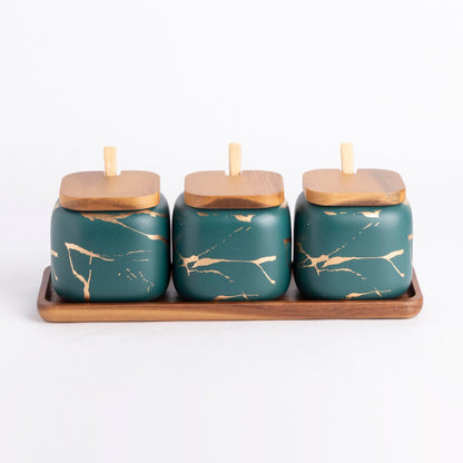 Three Jar Set -Green