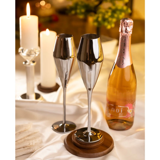 Noir Rosé Prismatic Champagne Flute - Set of 2