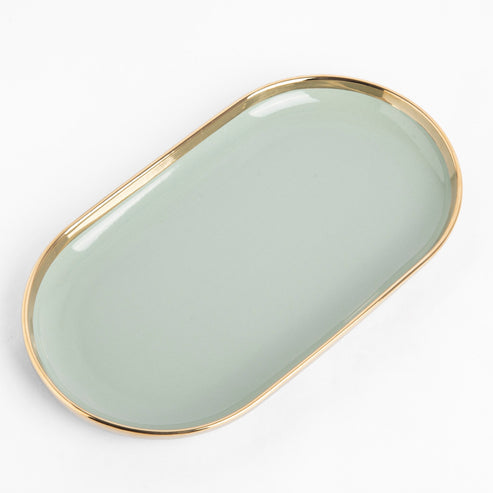 Olive Green - Elliptical DIsh - 11.5 inch