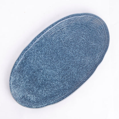 Ash Blue - Oval Plate - 13.5 inch