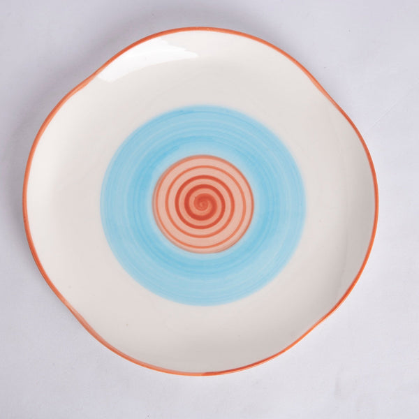 Rainbow Collection - Pink+Blue - Four Leaf Side Plate - 8 inch