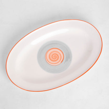 Rainbow Collection Oval Platter - Grey and Pink