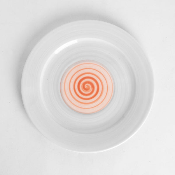 Rainbow Collection - Grey+Pink - Side Flat Plate - 7 inch