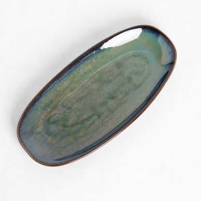 Copper Blue - Oval Tray - 8 inch