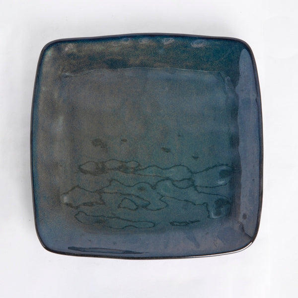 Copper Blue - Square Main Plate - 10 inch